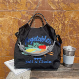 Weiyinxing Embroidery Women Shoulder Bag Designer Eco Bags for Women Rope Handle Handbags Drawstring Bag Reusable Shopper Tote