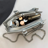 Weiyinxing Women Crossbody Bag Large Capacity Coffin Shape Phone Shoulder Bag Halloween PU Top Handle Bag for Travel Make Up Cosmetic Bag