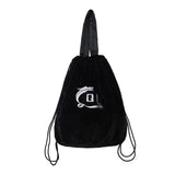 Weiyinxing 2024 Autumn/Winter Bundle Pocket Drawstring Backpack Plush Portable Shoulder Bag Unisex Lightweight Travel Backpack