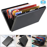 Weiyinxing Card Holder Men RFID Blocking Aluminum Metal Slim Wallet Money Bag Anti-scan Credit Card Holder Thin Case Small Male Wallet