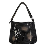 Weiyinxing Denim Jeans Casual Totes for Women Shoulder Bags Soft Student Large Capacity Vintage Shopping Bag Female Handbags §ã§å§ާܧÑ