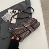 Weiyinxing PU Leather Women Underarm Bag Moto & Biker Style Cool Girl's Crossbody Bags Large Capacity Casual Travel Handbags