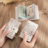 Weiyinxing Cards Holders Anti Thief Cartton Cat Bank Credit Bus Cards Cover Business Shield Card Holder Coin Pouch Wallets Bag Organizer