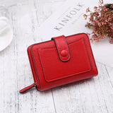 Weiyinxing Women Wallets 2024 New Luxury Brand Red Black Small Mini Coin Purse Hasp Card Holder Lady Wallet Zipper Female Leather Buckle