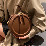 Weiyinxing color Crossbody Bag For Women Round Small Handbag Women Fashion Designer Bags PU Leather Shoulder Bag Female Zipper Purses