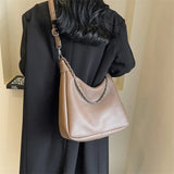 Weiyinxing Retro Belt Design PU Leather Shoulder Bags for Women 2024 Fashion Small Vintage Female Chain Underarm Bag Handbags