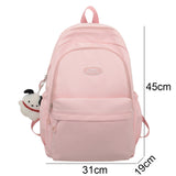 Weiyinxing Women Red Lady Waterproof Cute Laptop New Book Bag Girl Kawaii Nylon School Backpack Fashion Female Travel College Backpack Cool