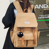 Weiyinxing Women White Laptop Waterproof College Bag Student Lady Cute Book Backpack Trendy Female Travel Nylon Girl School Bag New