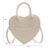 Weiyinxing colors Pu Leather Crossbody Bag Women Handbag Cute Ladies Heart Shaped Shoulder Bag Love Clutch Purse Fashion Small Tote Bag