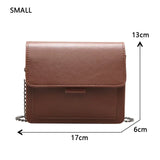 Weiyinxing Messenger Bag 2024 New Trendy Wide Shoulder Strap/chain Small Square Bag Retro Casual Simple Flap Crossbody Bag for Women