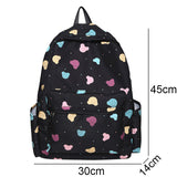 Weiyinxing Trendy Cute Cartoon Printing College Backpack New Girl Travel Nylon Book Bag Female Laptop Fashion Women Kawaii School Bags