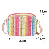 Weiyinxing Crossbody Bag Small Woven Purse for Women Cute Beach Shoulder Handbag 2024 Spring Summer Trendy Ethnic Style Crossbody Bag