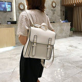 weiyinxing Backpack Female Pu Leather Bag Women&#39;s Backpack Fashion School Bag for Girls High Quality Leisure Shoulder Bag Sac A Dos