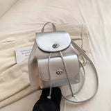 Weiyinxing Brand 2024 Retro Silver Back Pack Small PU Leather Backpack Women School Bags For Teenagers Girls Luxury Backpacks