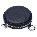 Weiyinxing Purse Pouch For Women Key Ring Wallet Money Pocket Zipper Storage Bag Round Purses Cowhide Key Package Keychain Organizer