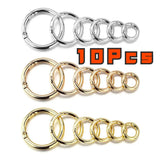 Weiyinxing O Round Bag Buckle Metal Clasps Buckles Spring Circular Carabiner Snap Hook Spring Keyring DIY Jewelry Bag Accessories