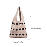 Weiyinxing Knitted Handbags Female Large Capacity Totes Women's Shoulder Bag Summer Beach Bag Purses Casual Hollow Woven Shopping