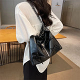 Weiyinxing BOW Women's Small Shoulder Bags Fashion Ladies Chain Messenger Bag Simple Female Clutch Purse Handbag Zipper Saddle