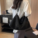 Weiyinxing PU Top-Handle Bags Zipper Women's Bags on Sale 2024 High Quality Solid Shoulder Bags Sewing Thread Zipper Bolsa