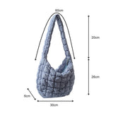 Weiyinxing Padded Crossbody Bag for Women 2024 Pleated Bubbles Cloud Shoulder Bags Large Bucket Tote Designer Bag Ruched Handbags