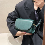 Weiyinxing Crossbody Bags For Women Oil Wax Leather Pure Color Phone Purse 2024 New Designer Handbags Luxury Mini Saddle Bag Bolsos