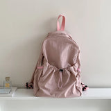 Weiyinxing Ruched Drawstring Backpacks For Women Lightweight Nylon Fabric Girls Backpack Students Schoolbag Travel Female Knapsack