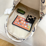 Weiyinxing Lady High Capacity Leisure Cartoon Printing College Backpack Trendy Women Fashion Nylon Laptop Book Girl Travel School Bags