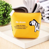 Weiyinxing Animals Soft PU Coin Purse Women Bag Zipper Wallet Key Coin Storage Bag Zebra Elephant Kawaii Mini Pouch ID Card Holders