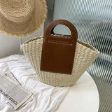 Weiyinxing Bags on Sale 2024 Fashion Summer New Straw Fashion Zipper Versatile Handmade Messenger HandbagTravel Beach Bags