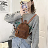 Weiyinxing Women's Backpacks Small Plush Female Backpack Mini Shoulder Bag Winter New Soft Fluffy Fur Girls School Bag Mochila 2023