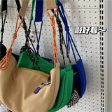 Weiyinxing Bag New Waterproof Nylon Dumpling Bag Female Korean Version Solid Color Large-capacity Shoulder Messenger Bag Male