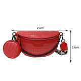 Weiyinxing Luxury Chest Bag For Women Leather Chest Waist Pack Travel Crossbody Female Half Moon Waist Belt Bag Ladies Fanny Packs
