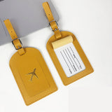 Weiyinxing 1PC PU Leather Luggage Tag Suitcase Identifier Label Baggage Boarding Bag Tag Name ID Address Holder Travel Accessories