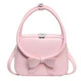 Weiyinxing Pu Leather Small Crossbody Bag for Women 2024 Korean Fashion Bow Design Handbags and Purses Female Shoulder Bag