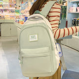 Weiyinxing Female Pink Travel Teenage College Backpack Girl Kawaii Nylon School Backpack Ladies Cute Book Women Laptop Student Bag