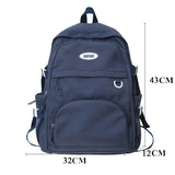 weiyinxing Women Mochila Fashion Multiple Pockets Girls Rucksack Nylon Teen Boys Bookbag Solid College Laptop Backpack Shoolbag