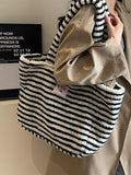 Weiyinxing Large Capacity Casual Tote Bag for Women Fashion Contrast Color Furry Soft Shoulder Bags College Student Commute Handbag