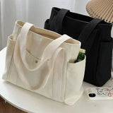 Weiyinxing Capacity Canvas Tote Bags for Work Commuting Carrying Bag College Style Student Outfit Book Shoulder Bag Bolsos Para Mujer