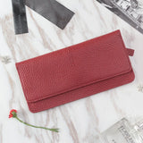 Weiyinxing Leather Women Wallet Fashion Solid Color Coin Purse Multifunctional Cowhide Female Long Women Purses Zipper Card Holder