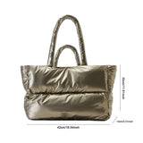 Weiyinxing Large Tote Padded Handbags Designer Quilted Women Shoulder Bags Luxury Nylon Down Cotton Crossbody Bag Winter Purse 2024