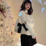 Weiyinxing Designer Bow Shoulder Bag for Women Simple Soft Korean Style Versatile High Quality Trend Purse Fashion Winter Tote Bag