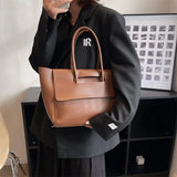 Weiyinxing Women Shoulder Bags 2024 New Large Capacity Handbags Simple Retro Tote Bags Solid Color Famous Brand High Quality Bags