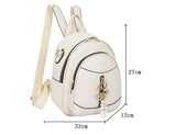 Weiyinxing Women Backpacks PU Leather Teenage Girls Schoolbags Ladies Shoulder Bags small Fashion Pearl Tassel Female Book Bag Daypack