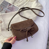 Weiyinxing Soft Suede Crossbody Bag for Women 2024 Winter Korean Fashion Flap Bag Female Small Simple Handbags and Purses