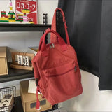 Weiyinxing Ins Students Solid Rucksacks Simple All Match Women High-capacity Backpacks Casual Preppy Y2k Vintage Trendy Schoolbags