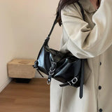 Weiyinxing High Quality Women's Bags Autumn New Fashion Simplicity High-capacity Advanced Sense Shoulder Bag Solid Versatile Handbag