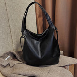 Weiyinxing Oversized Black Shoulder Bags For Women Luxury Soft Leather Large Capacity Shopper Totes Dual-strap Big Crossbody Bag 2024