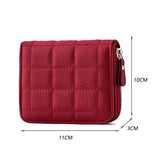 Weiyinxing Women Men Coin Purse Simple PU Leather Wallet Zipper Solid Color Bifold Design Daily Men Card Holder Accessories