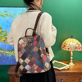 Weiyinxing Backpack Women Leather Rucksack Women's Knapsack Travel Backpacks Shoulder School Bags for Teenage Girls Mochila