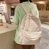 weiyinxing Waterproof Nylon Women Backpack Female Kawaii Flowers Travel Bag Cute Girl Fresh Schoolbag Preppy Bookbag Laptop Backpack